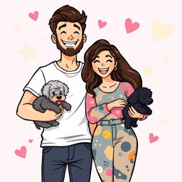 A fun retro pixel art scene depicting a cute couple taking a selfie