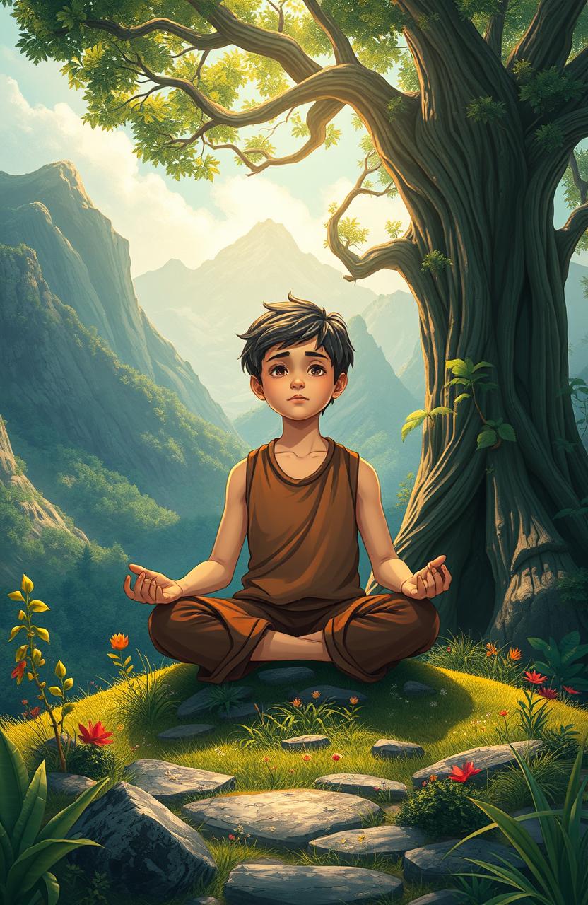 A young boy, weary of the chaotic world around him, decides to leave everything behind in search of spiritual enlightenment
