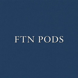 A sophisticated and elegant album cover featuring the title “FTN PODS” prominently displayed in a refined and modern serif font