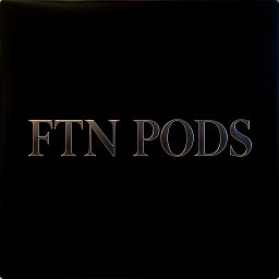 An album cover featuring the title “FTN PODS” prominently displayed in a bold, striking font against a dark background