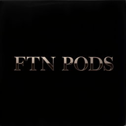 An album cover featuring the title “FTN PODS” prominently displayed in a bold, striking font against a dark background