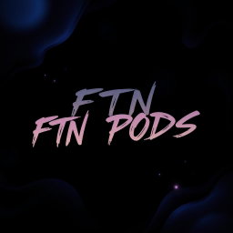 A captivating album cover featuring the title “FTN PODS” prominently displayed in an expressive, artistic font
