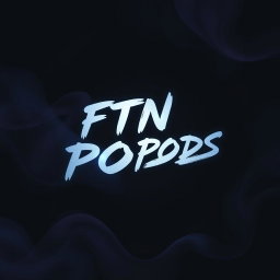 A captivating album cover featuring the title “FTN PODS” prominently displayed in an expressive, artistic font