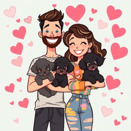 A delightful retro pixel art illustration of a cute couple posing for a selfie