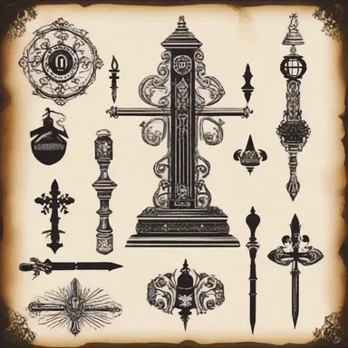The haunted mansion was filled with eerie alchemic symbols, adding to the atmosphere of terror.