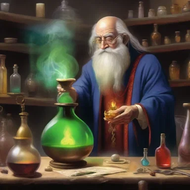 In the fantastical world of wizards, the alchemists possessed the ability to alchemise potions with extraordinary effects.