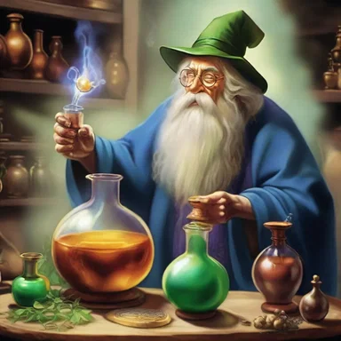 In the fantastical world of wizards, the alchemists possessed the ability to alchemise potions with extraordinary effects.