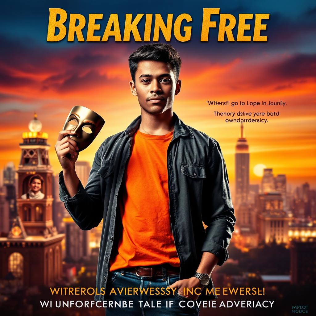 An engaging and visually appealing theatre poster titled 'Breaking Free'