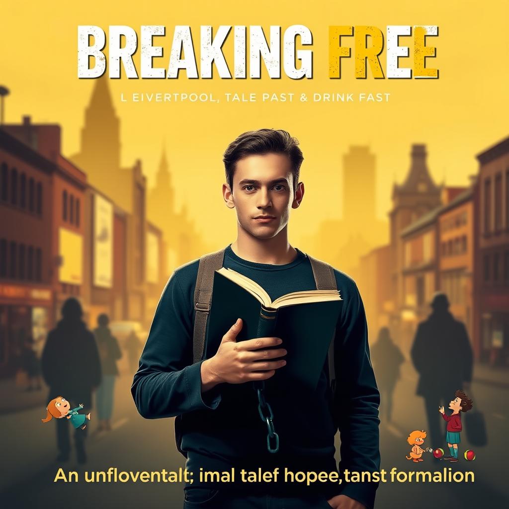 A compelling film poster for 'Breaking Free', featuring the story of Christopher, a young man determined to become an actor