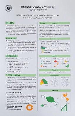 A detailed educational plan for a Biology curriculum for the second semester of the 2024/2025 academic year at SMAN Terpadu Bojonegoro
