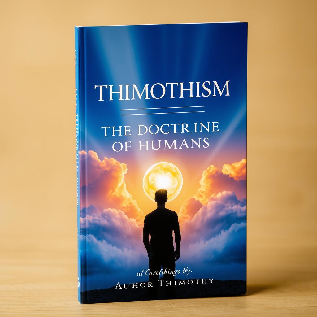 A captivating and thought-provoking book cover for "THIMOTHISM: THE DOCTRINE OF HUMANS" by AUTHOR THIMOTHY