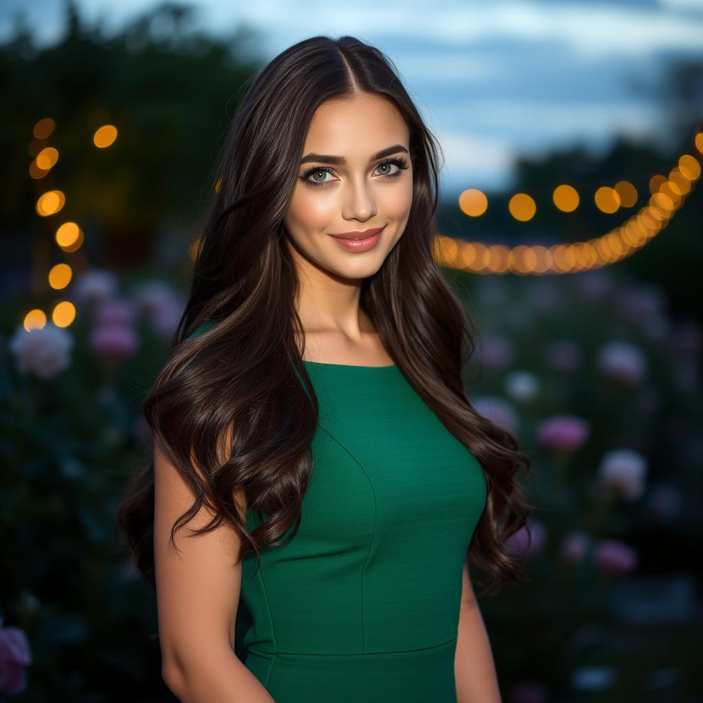 A portrait of Leyla Llewellyn, a strikingly beautiful woman in her late 20s