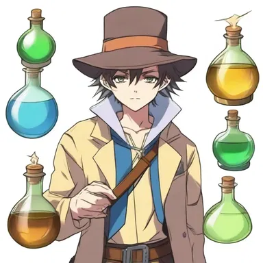 In the anime series, the young alchemist learned to alchemize various potions and elixirs to help his comrades in battle.