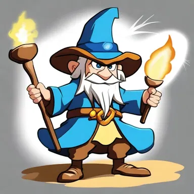 The cartoon character used a magical staff to alchemize ordinary rocks into powerful weapons during his adventures.