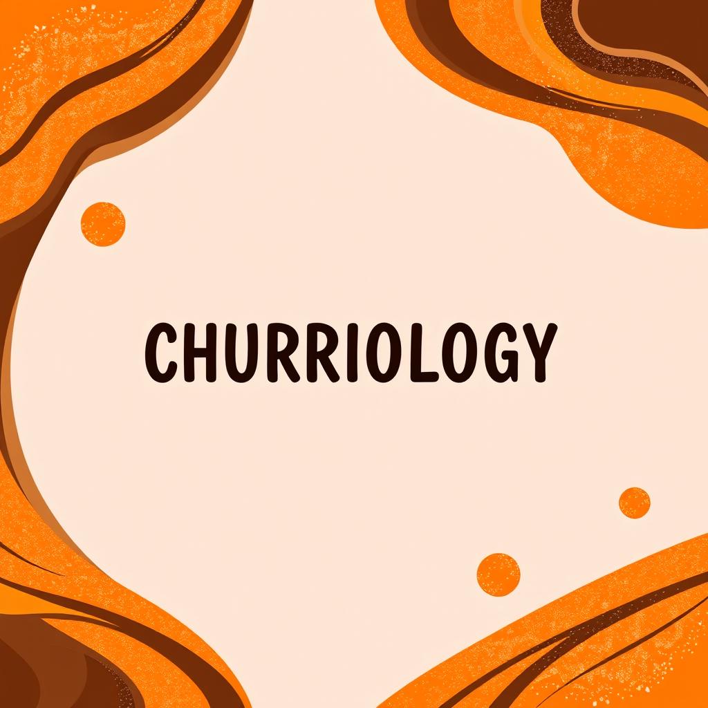 A creative and modern background design for a logo titled 'CHURRIOLOGY'