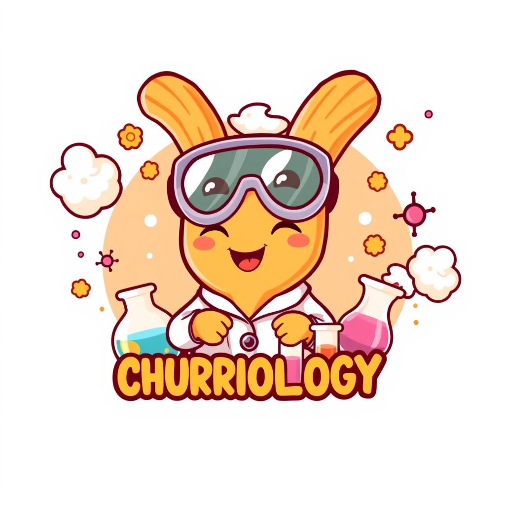 A creative background design for a logo titled 'CHURRIOLOGY'