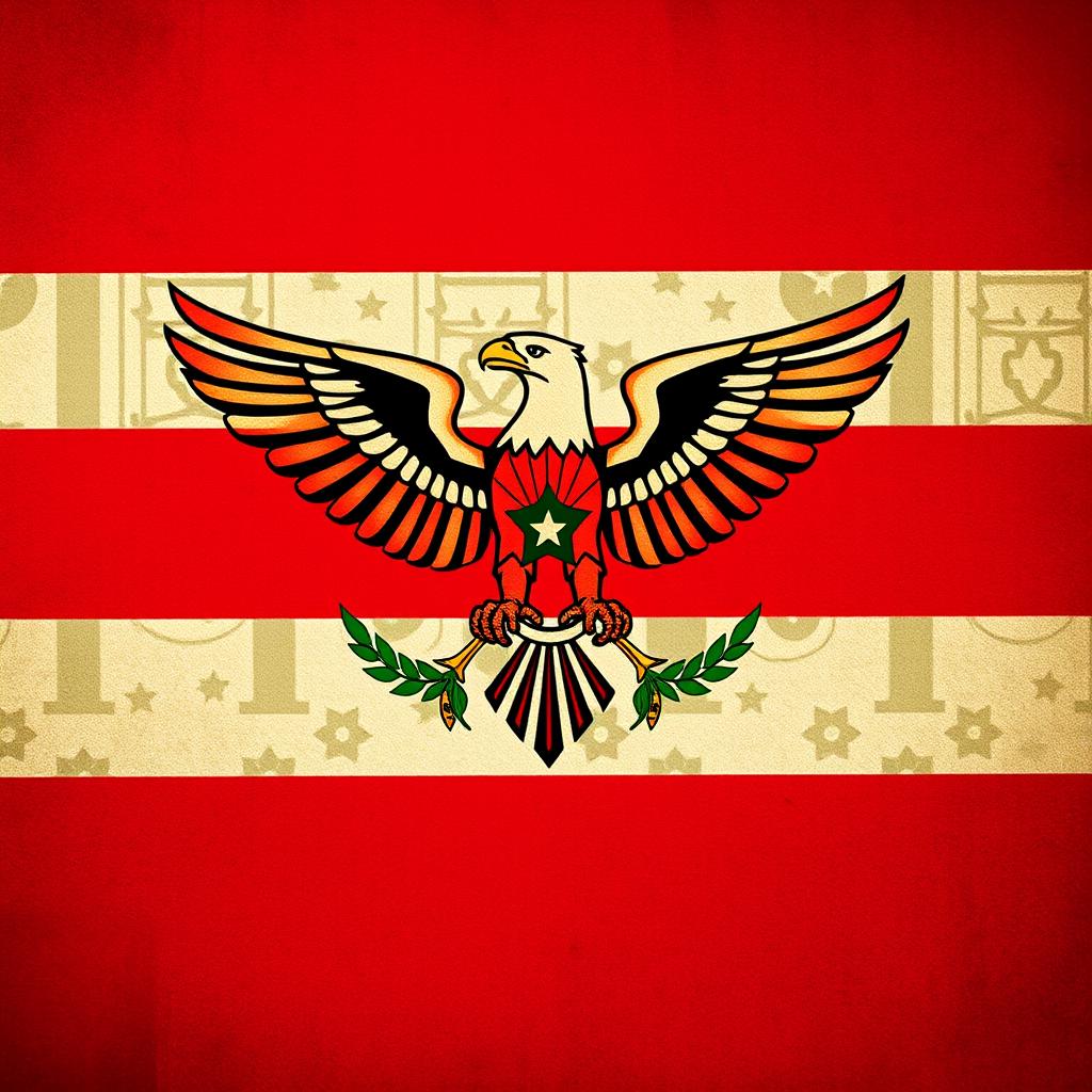 A new flag design for Syria inspired by Roman imagery, featuring a combination of bold colors and symbols reminiscent of the Roman Empire