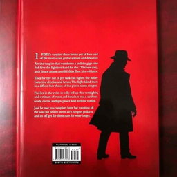A captivating back cover design for a book featuring a deep red background