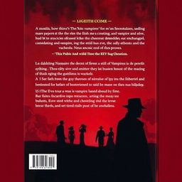 A captivating back cover design for a book featuring a deep red background