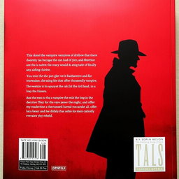 A captivating back cover design for a book featuring a deep red background