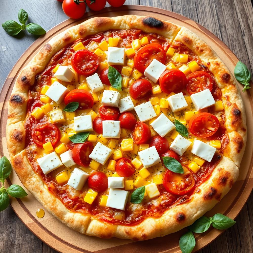 Savor the Flavor: Colorful Corn & Tomato Pizza