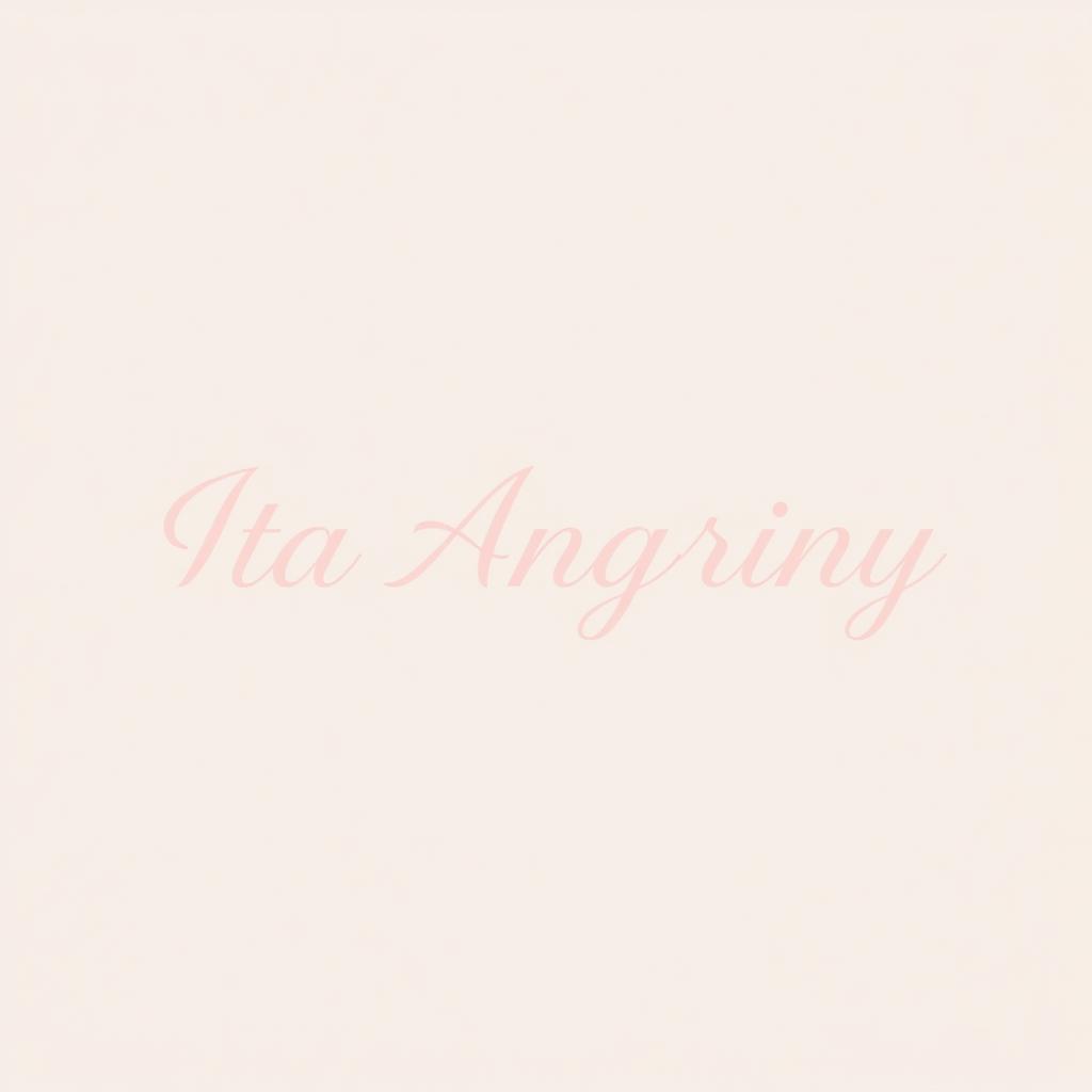 A modern and elegant logo design featuring the name 'Ita Angrainy'