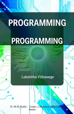 A visually appealing cover photo for an A4 book titled 'PROGRAMMING'