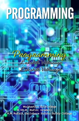 A visually appealing cover photo for an A4 book titled 'PROGRAMMING'