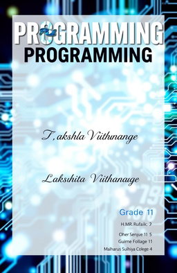 A visually striking cover photo for an A4 book titled 'PROGRAMMING'