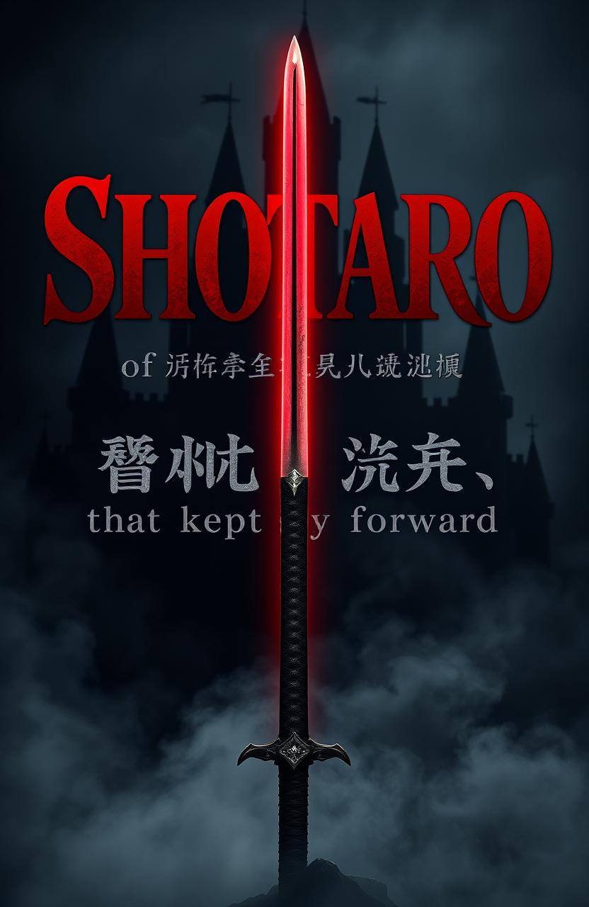 A dark fantasy scene featuring the title "Shotaro" in large crimson letters prominently displayed