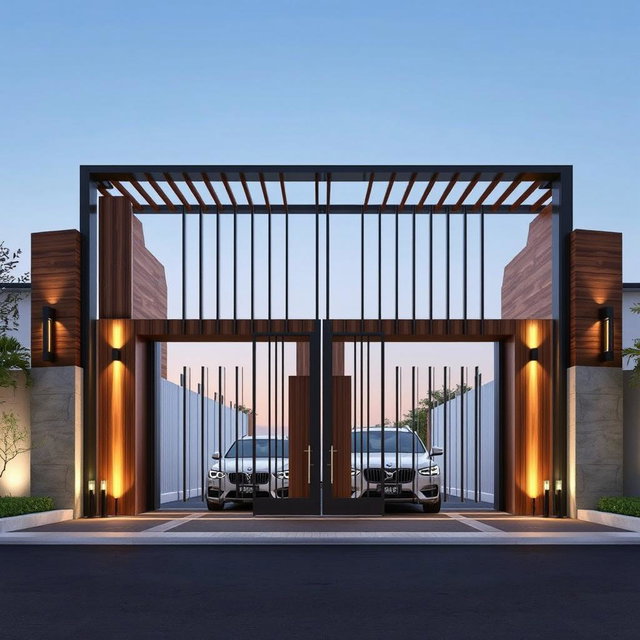 An elegant main entry gate measuring 4