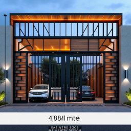 An elegant main entry gate measuring 4