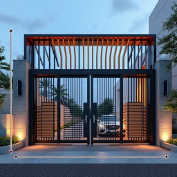 An elegant main entry gate measuring 4