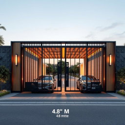 An elegant main entry gate measuring 4