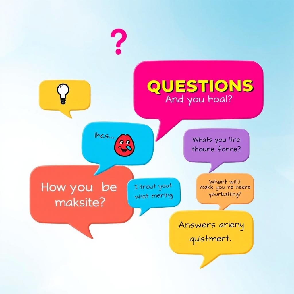 A visually engaging image depicting a question-and-answer theme