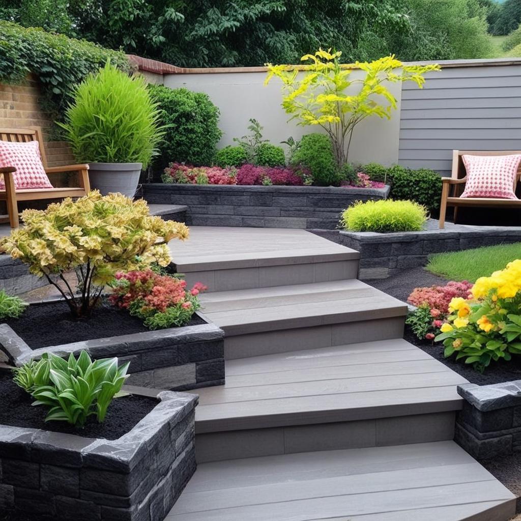 Small flower bed design  near staors