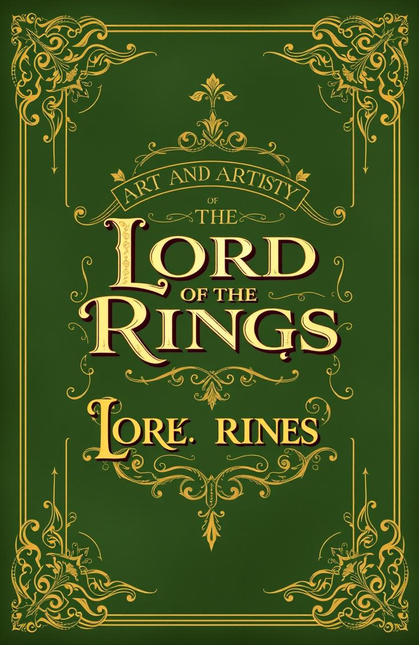 An illustrated Victorian university textbook cover titled 'The Art and Artistry of the Lord of the Rings'