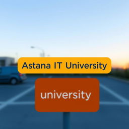A logo design for Astana IT University, inspired by an existing logo that emphasizes modern technology, innovation, and education