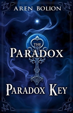 A mysterious and captivating book cover featuring the title "The Paradox Key" prominently displayed at the center