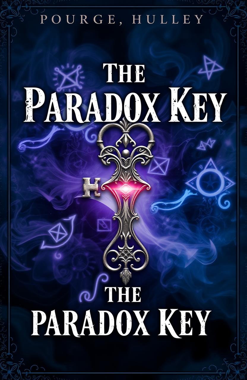 A mysterious and captivating book cover featuring the title "The Paradox Key" prominently displayed at the center