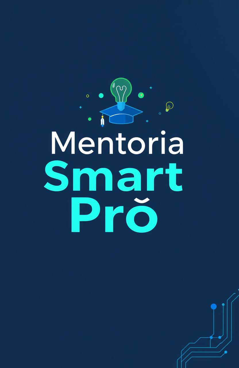 A sleek and professional graphic design for a mentorship program titled 'Mentoria Smart Pró'