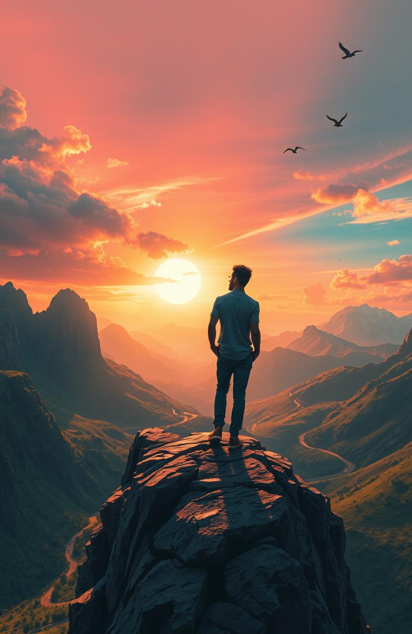 An inspirational scene depicting the theme of resilience and reinvention