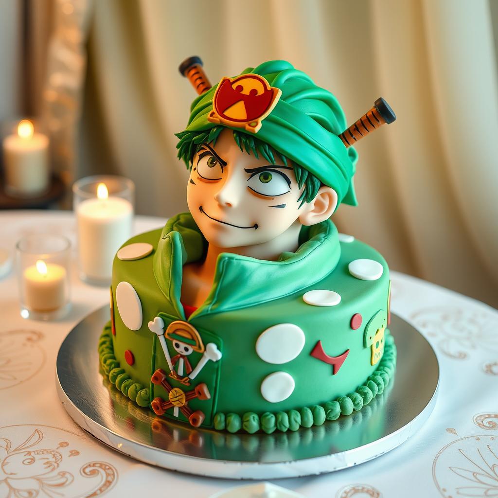 Delicious Zoro Cake from One Piece