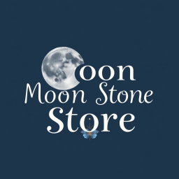 A visually appealing logo design for a handmade shop named 'Moon Stone Store'