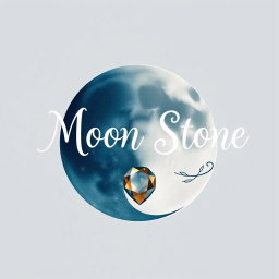 A visually appealing logo design for a handmade shop named 'Moon Stone Store'