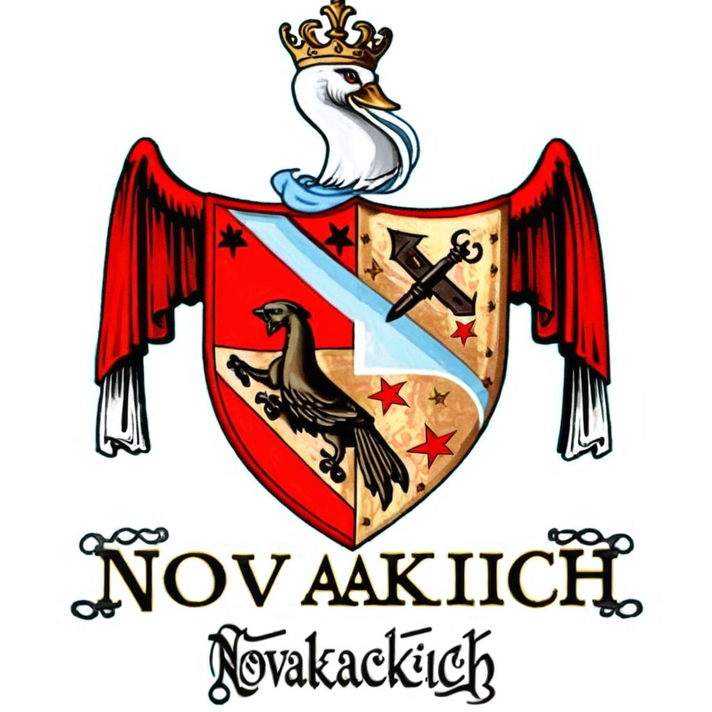 Can you create for me artisti lc version of this emblem for family novakovich