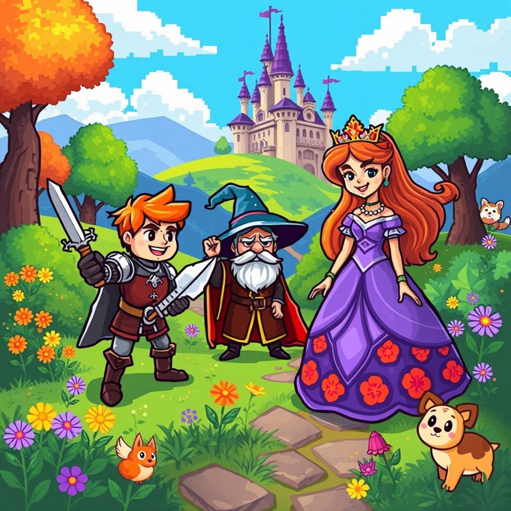 Dive into a Whimsical Pixel Art Wonderland