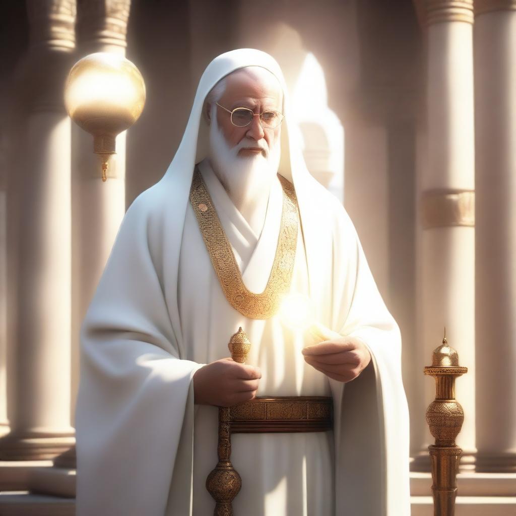 A high-quality digital art image depicting a cleric