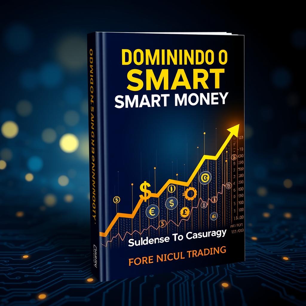 A captivating ebook cover titled 'DOMINANDO O SMART MONEY', featuring a sleek and modern design