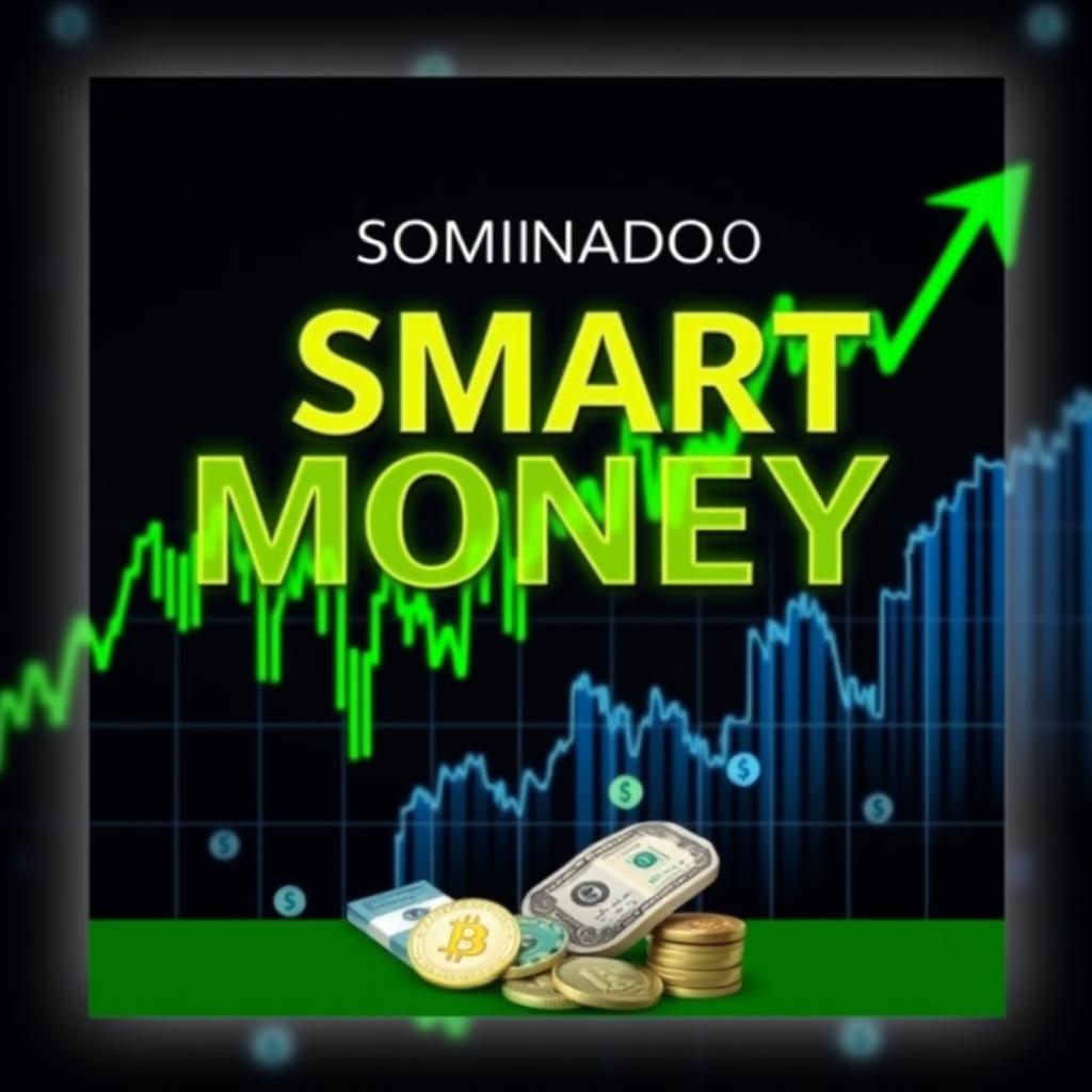 A captivating ebook cover titled 'DOMINANDO O SMART MONEY', designed specifically for the Forex market